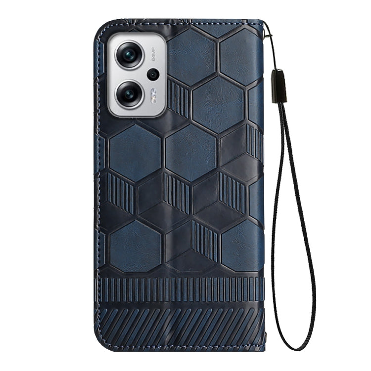 For Xiaomi Redmi Note 11T Pro Football Texture Magnetic Leather Flip Phone Case