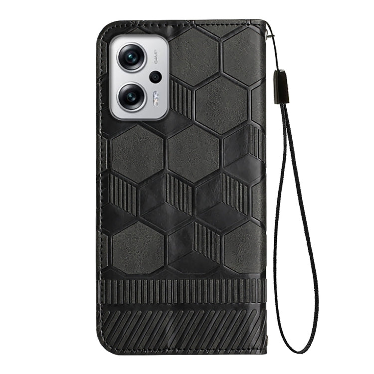 For Xiaomi Redmi Note 11T Pro Football Texture Magnetic Leather Flip Phone Case