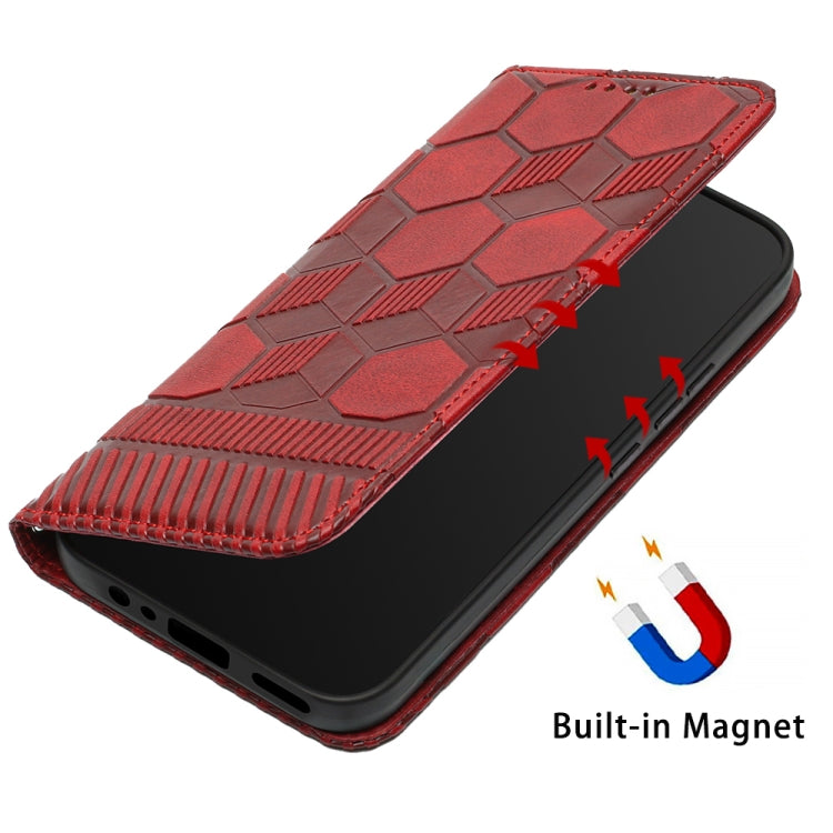 For Samsung Galaxy A03 164mm Football Texture Magnetic Leather Flip Phone Case