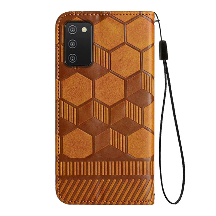 For Samsung Galaxy A03s 164mm India Football Texture Magnetic Leather Flip Phone Case