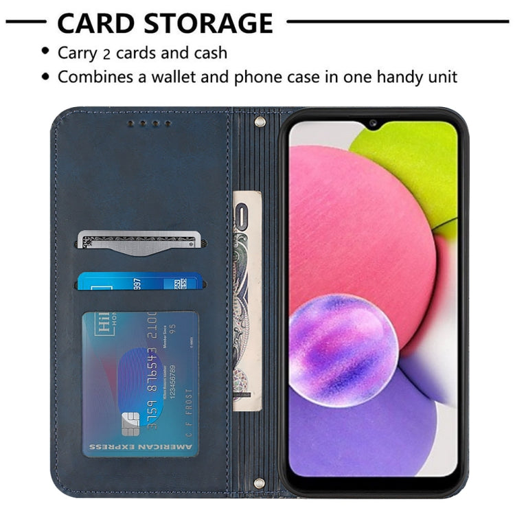 For Samsung Galaxy A03s 164mm India Football Texture Magnetic Leather Flip Phone Case