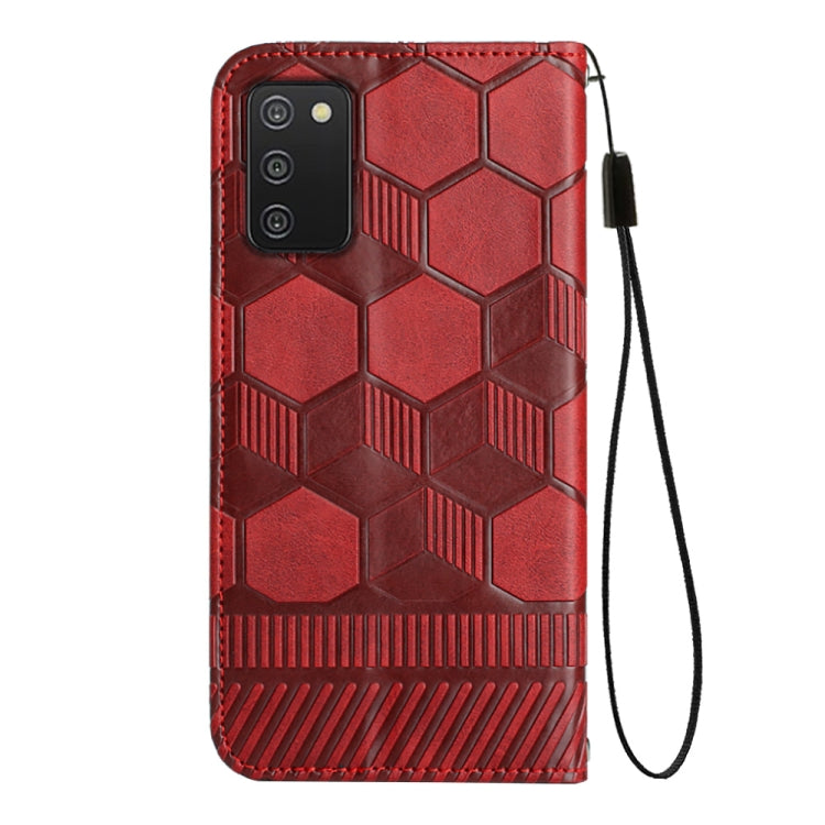 For Samsung Galaxy A03s 165.8mm US Version Football Texture Magnetic Leather Flip Phone Case