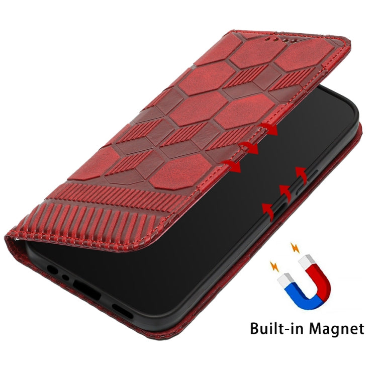 For Samsung Galaxy A03s 165.8mm US Version Football Texture Magnetic Leather Flip Phone Case