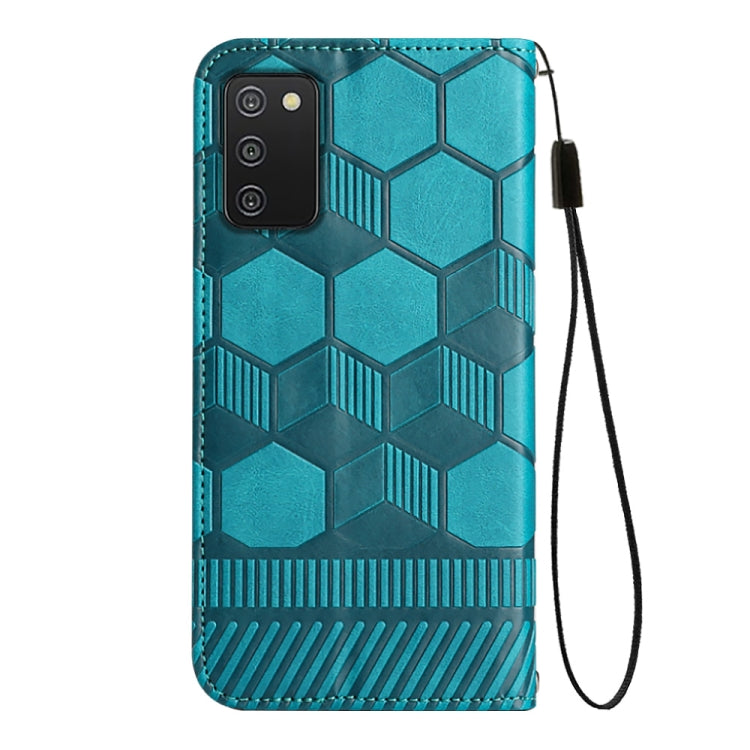 For Samsung Galaxy A03s 165.8mm US Version Football Texture Magnetic Leather Flip Phone Case