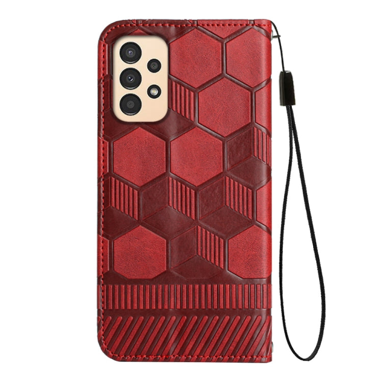 For Samsung Galaxy A13 4G Football Texture Magnetic Leather Flip Phone Case