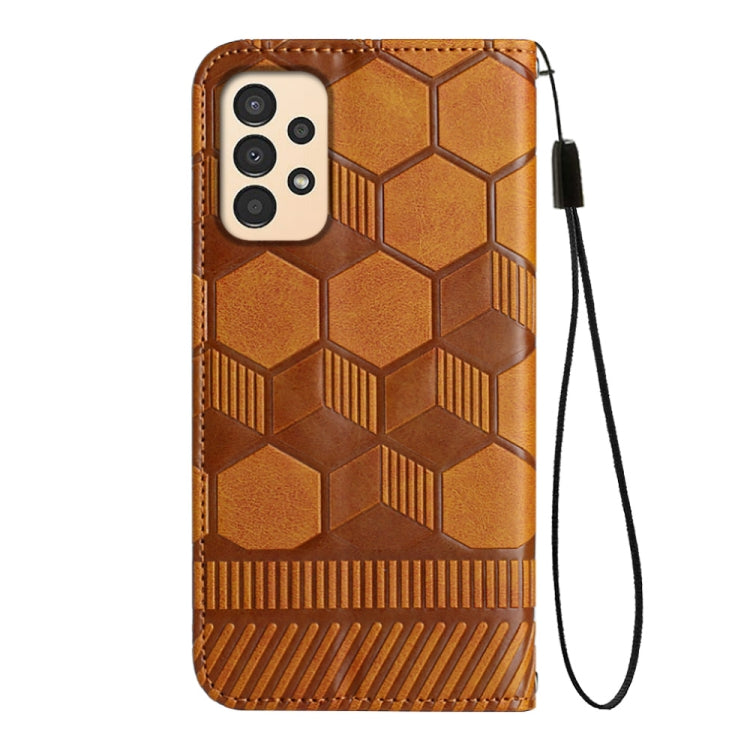 For Samsung Galaxy A13 4G Football Texture Magnetic Leather Flip Phone Case