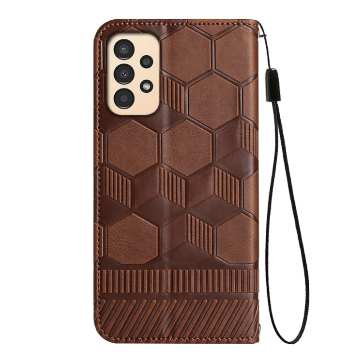 For Samsung Galaxy A13 4G Football Texture Magnetic Leather Flip Phone Case
