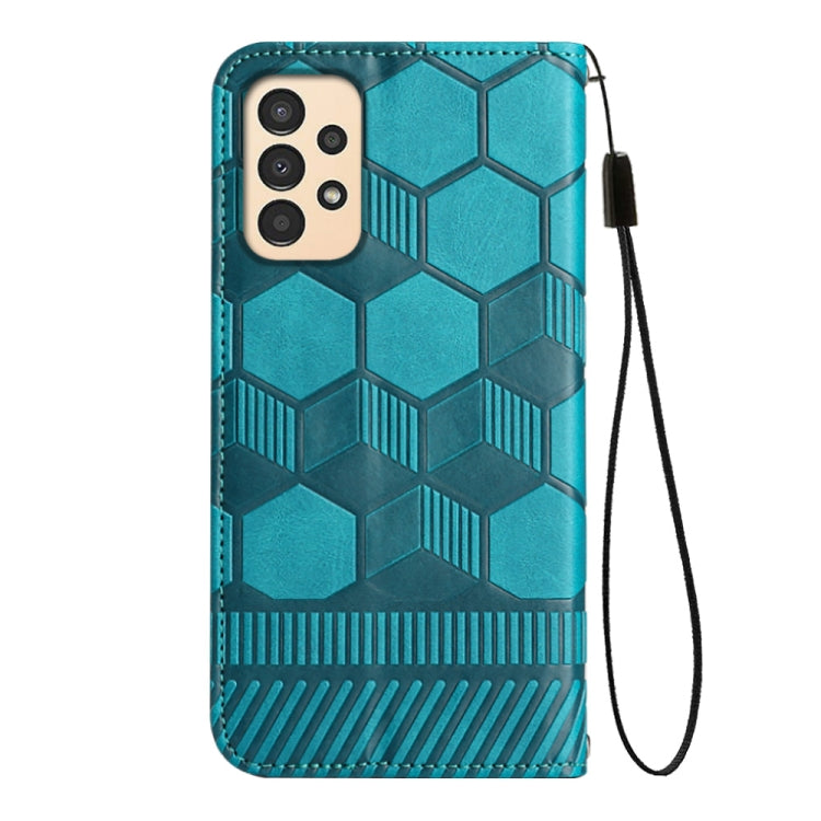 For Samsung Galaxy A13 4G Football Texture Magnetic Leather Flip Phone Case