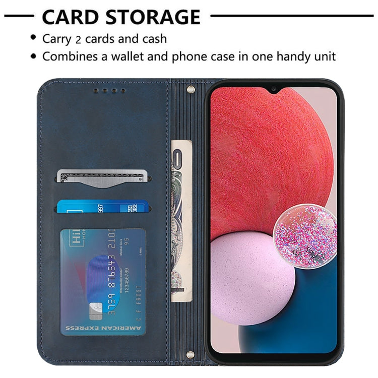 For Samsung Galaxy A13 4G Football Texture Magnetic Leather Flip Phone Case