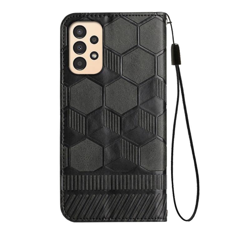 For Samsung Galaxy A13 4G Football Texture Magnetic Leather Flip Phone Case
