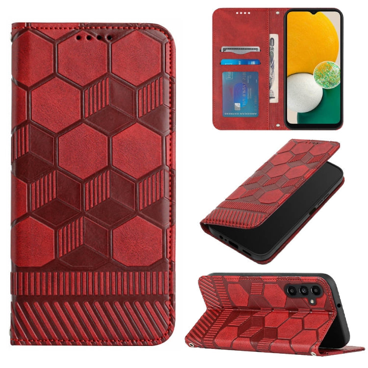 For Samsung Galaxy A13 5G Football Texture Magnetic Leather Flip Phone Case