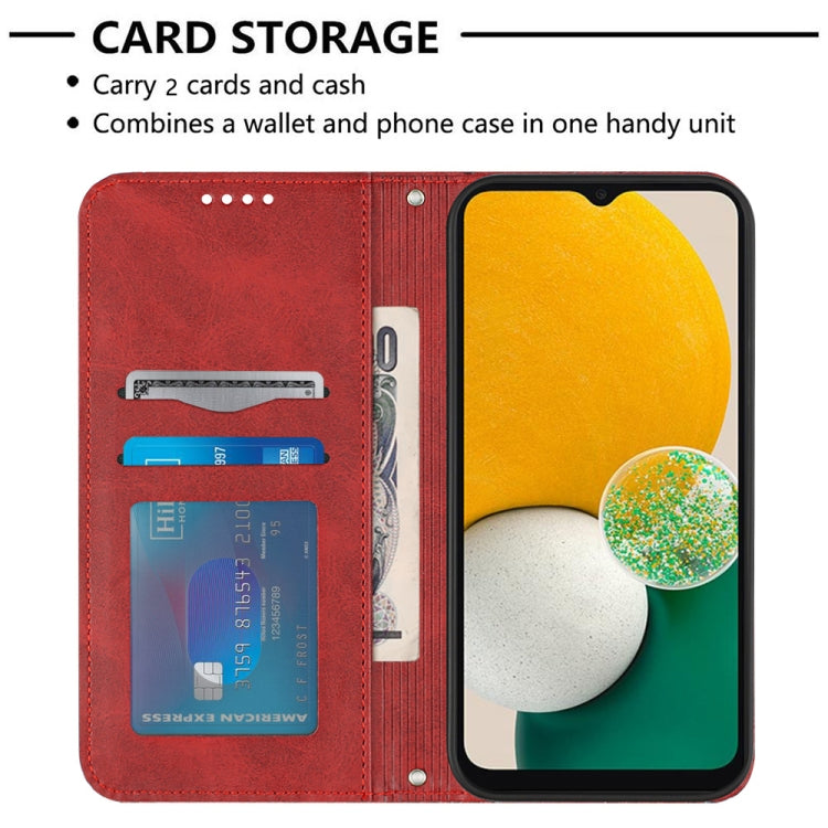 For Samsung Galaxy A13 5G Football Texture Magnetic Leather Flip Phone Case
