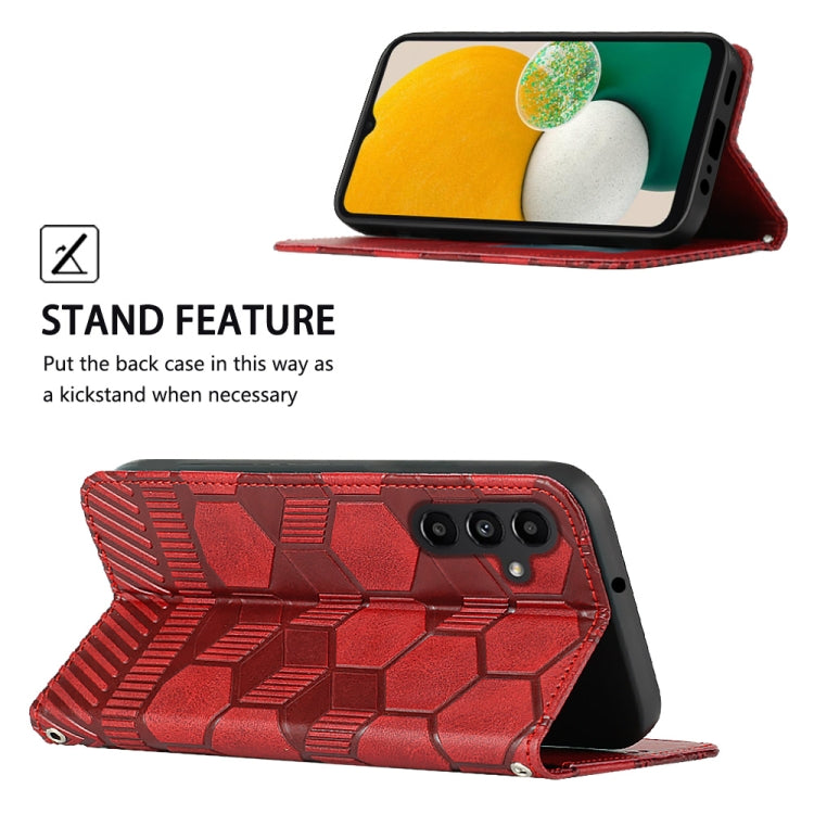 For Samsung Galaxy A13 5G Football Texture Magnetic Leather Flip Phone Case