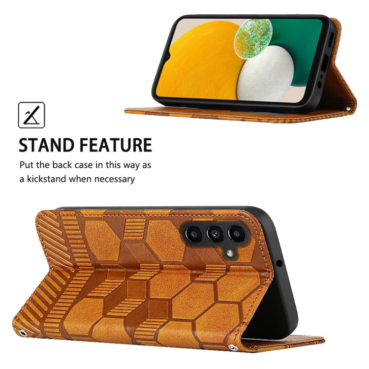 For Samsung Galaxy A13 5G Football Texture Magnetic Leather Flip Phone Case