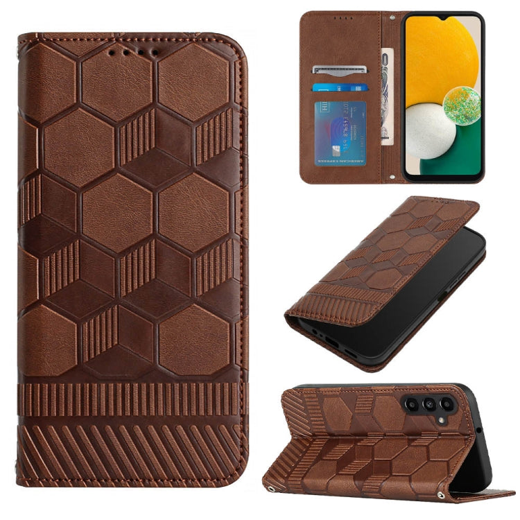 For Samsung Galaxy A13 5G Football Texture Magnetic Leather Flip Phone Case