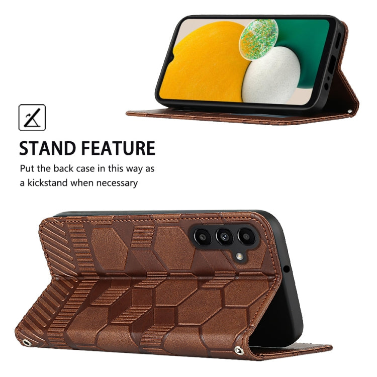 For Samsung Galaxy A13 5G Football Texture Magnetic Leather Flip Phone Case