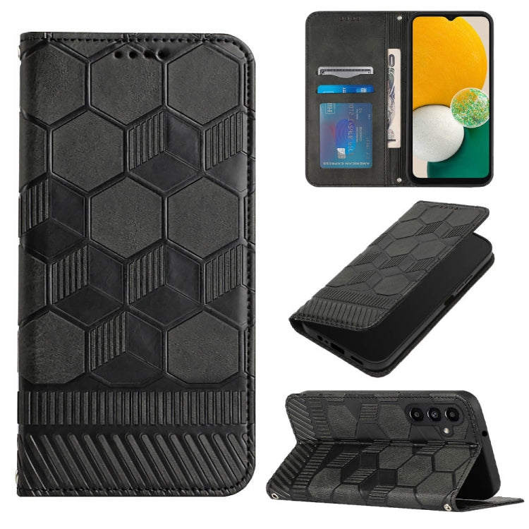 For Samsung Galaxy A13 5G Football Texture Magnetic Leather Flip Phone Case