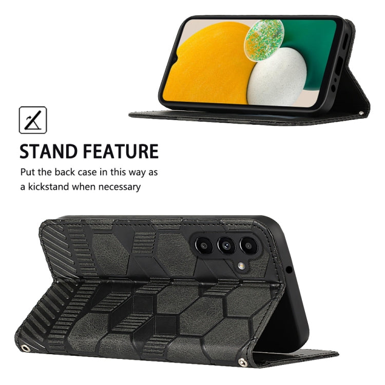 For Samsung Galaxy A13 5G Football Texture Magnetic Leather Flip Phone Case