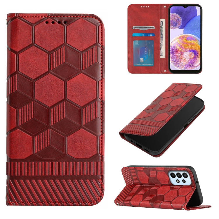 For Samsung Galaxy A23 5G Football Texture Magnetic Leather Flip Phone Case