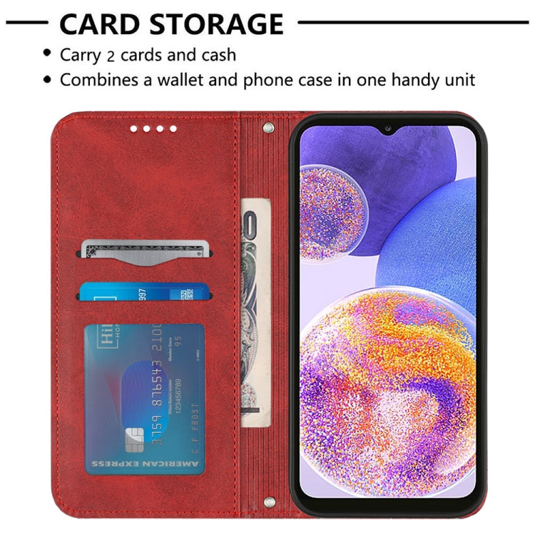 For Samsung Galaxy A23 5G Football Texture Magnetic Leather Flip Phone Case