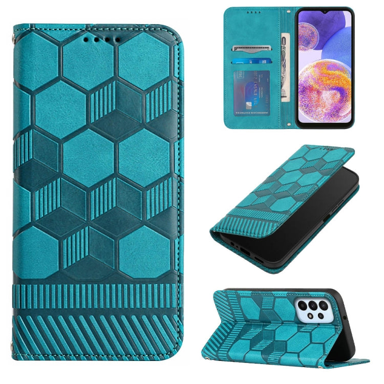 For Samsung Galaxy A23 5G Football Texture Magnetic Leather Flip Phone Case