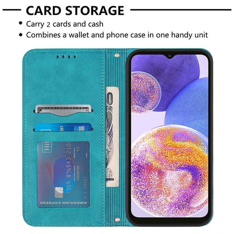 For Samsung Galaxy A23 5G Football Texture Magnetic Leather Flip Phone Case