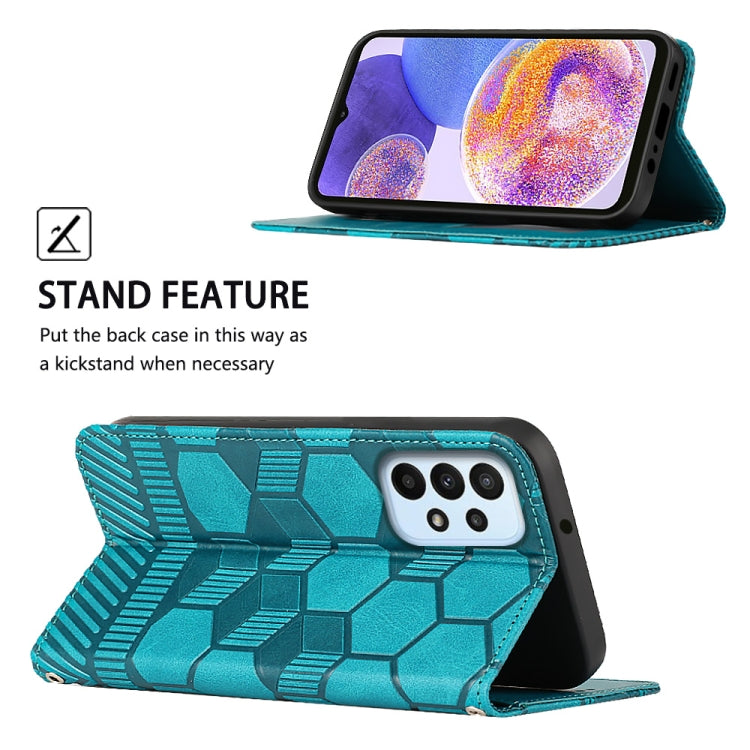 For Samsung Galaxy A23 5G Football Texture Magnetic Leather Flip Phone Case