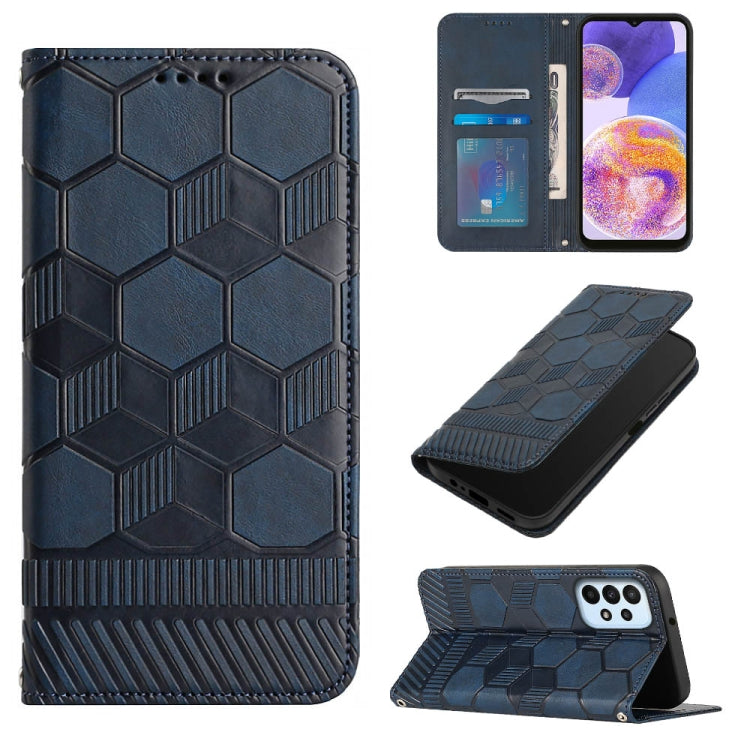 For Samsung Galaxy A23 5G Football Texture Magnetic Leather Flip Phone Case