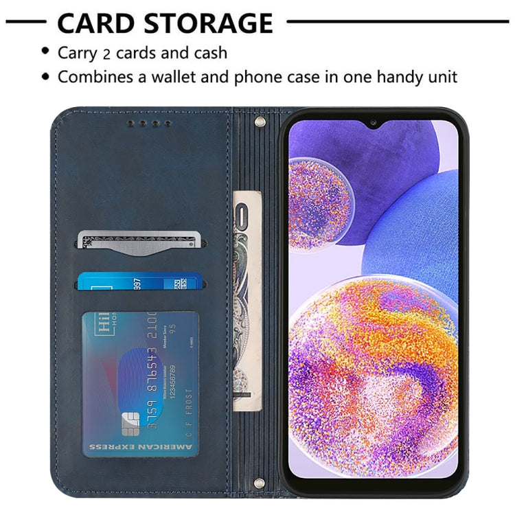 For Samsung Galaxy A23 5G Football Texture Magnetic Leather Flip Phone Case
