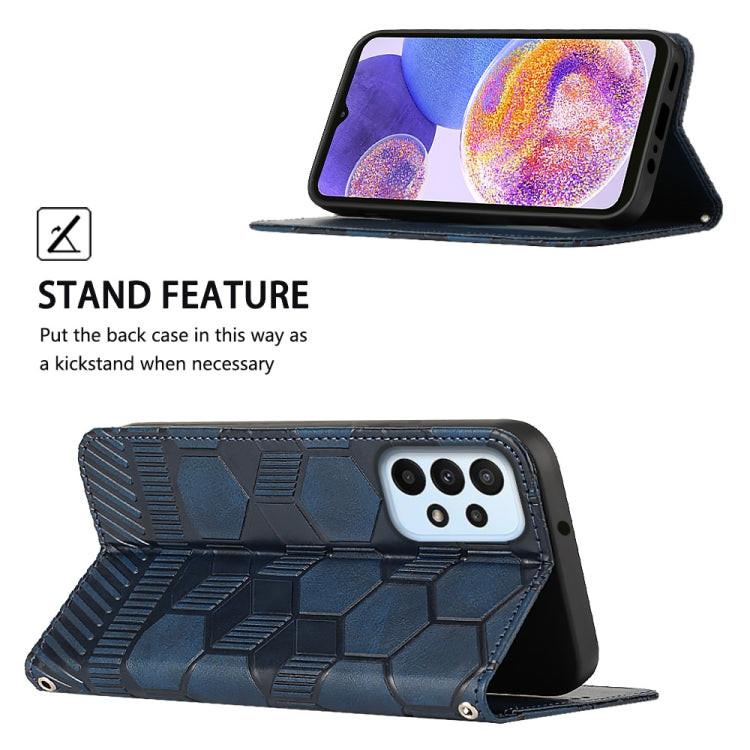 For Samsung Galaxy A23 5G Football Texture Magnetic Leather Flip Phone Case