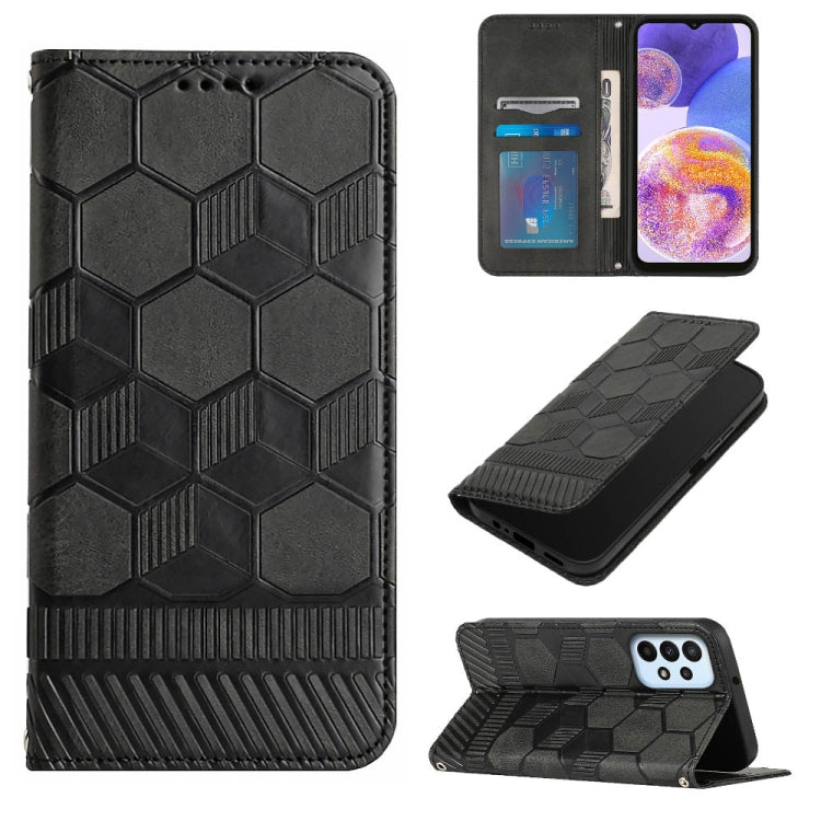 For Samsung Galaxy A23 5G Football Texture Magnetic Leather Flip Phone Case
