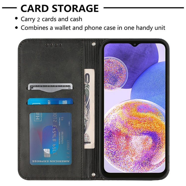 For Samsung Galaxy A23 5G Football Texture Magnetic Leather Flip Phone Case