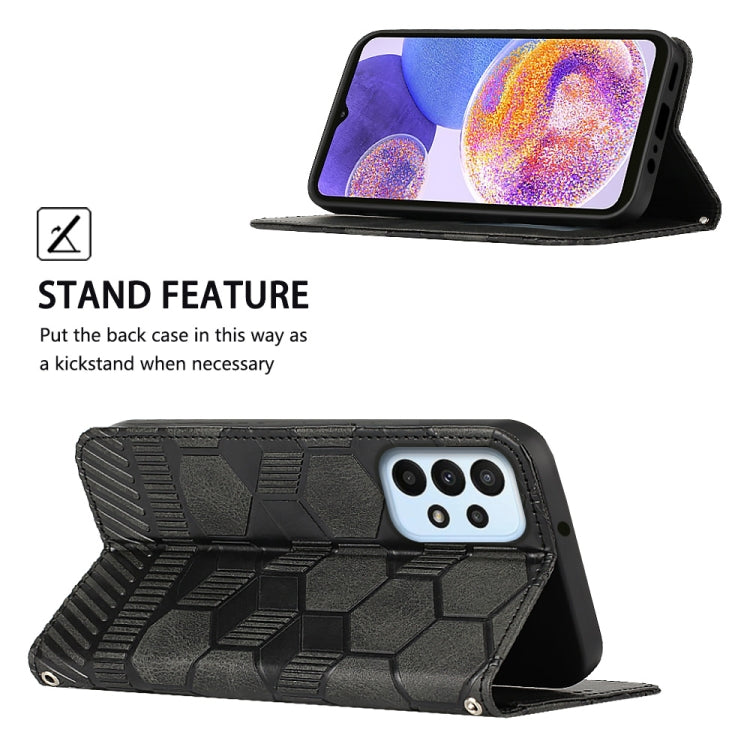 For Samsung Galaxy A23 5G Football Texture Magnetic Leather Flip Phone Case