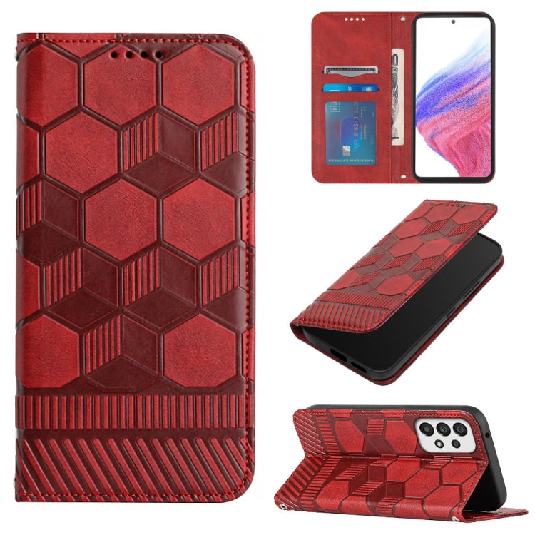 For Samsung Galaxy A53 5G Football Texture Magnetic Leather Flip Phone Case