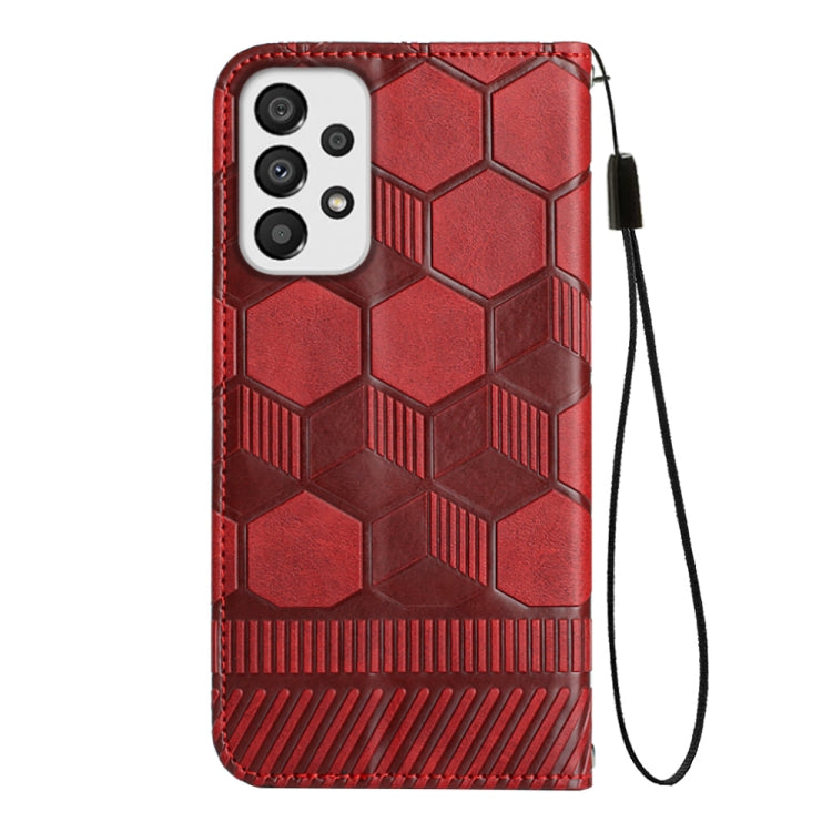 For Samsung Galaxy A53 5G Football Texture Magnetic Leather Flip Phone Case
