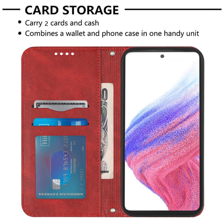 For Samsung Galaxy A53 5G Football Texture Magnetic Leather Flip Phone Case