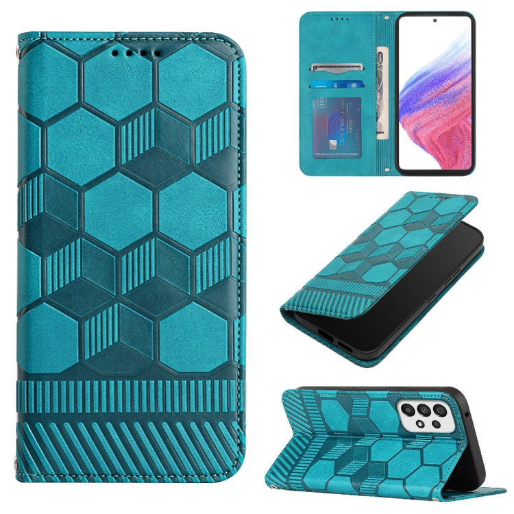 For Samsung Galaxy A53 5G Football Texture Magnetic Leather Flip Phone Case
