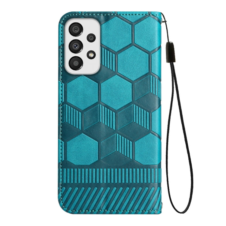 For Samsung Galaxy A53 5G Football Texture Magnetic Leather Flip Phone Case
