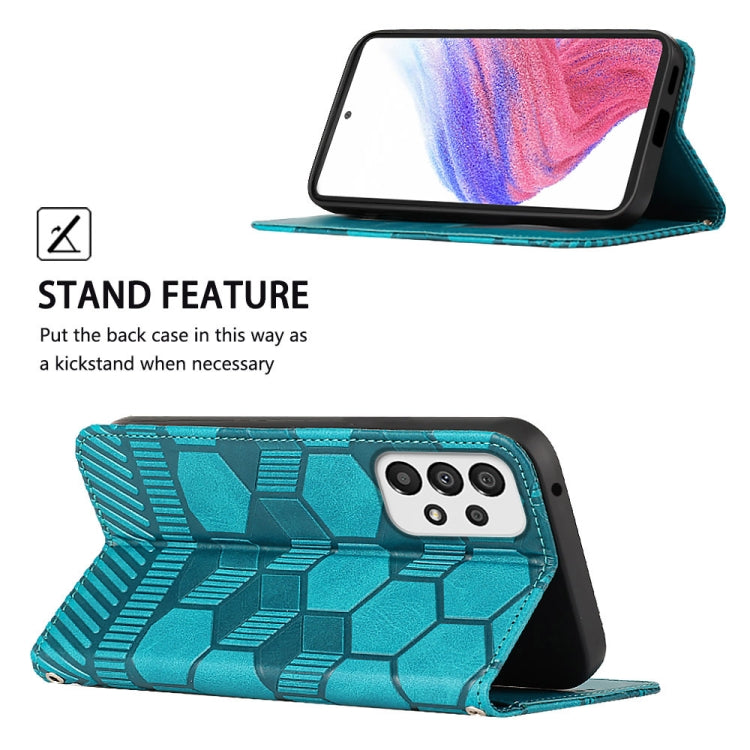 For Samsung Galaxy A53 5G Football Texture Magnetic Leather Flip Phone Case