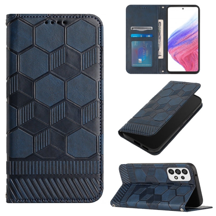 For Samsung Galaxy A53 5G Football Texture Magnetic Leather Flip Phone Case