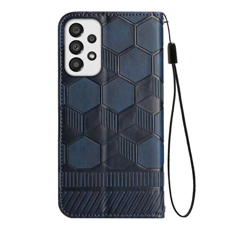 For Samsung Galaxy A53 5G Football Texture Magnetic Leather Flip Phone Case