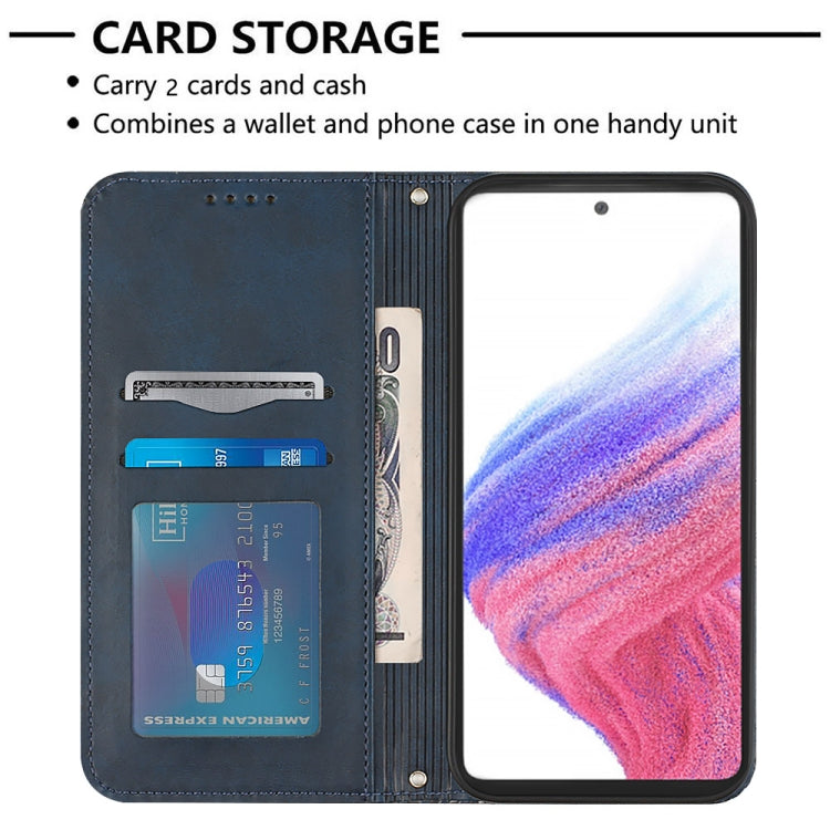For Samsung Galaxy A53 5G Football Texture Magnetic Leather Flip Phone Case