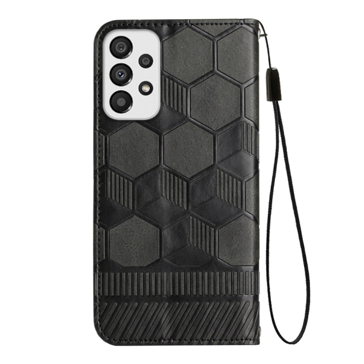 For Samsung Galaxy A53 5G Football Texture Magnetic Leather Flip Phone Case