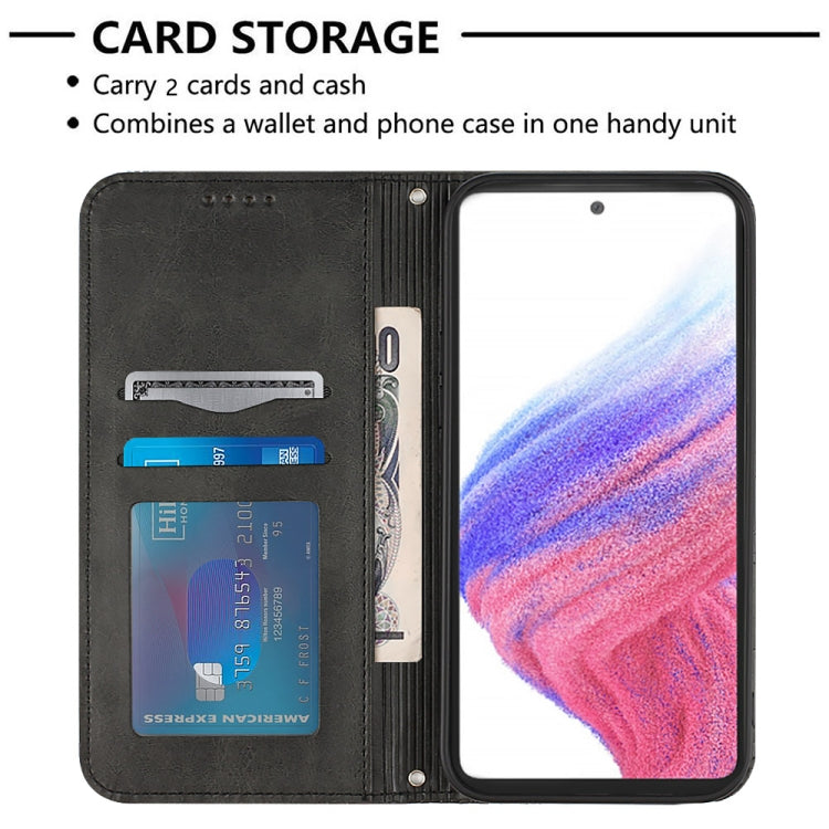 For Samsung Galaxy A53 5G Football Texture Magnetic Leather Flip Phone Case