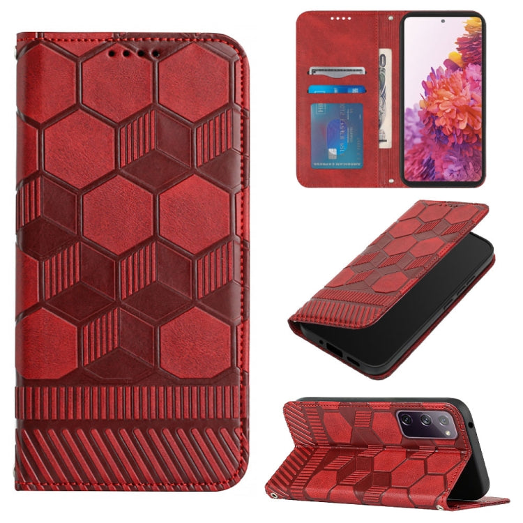 For Samsung Galaxy S20 FE 2022 / S20 FE 5G&4G / S20 Lite / S20 Fan Edition Football Texture Magnetic Leather Flip Phone Case