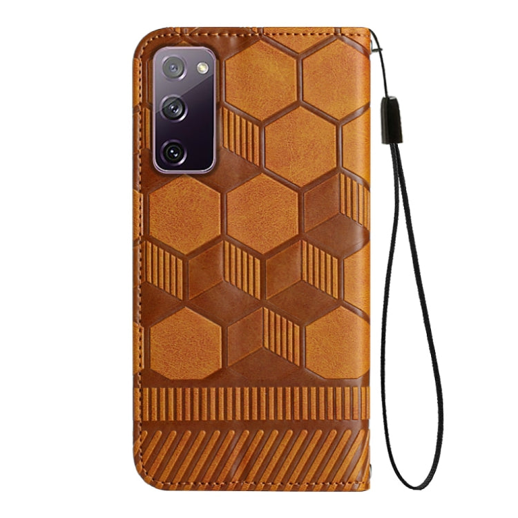 For Samsung Galaxy S20 FE 2022 / S20 FE 5G&4G / S20 Lite / S20 Fan Edition Football Texture Magnetic Leather Flip Phone Case