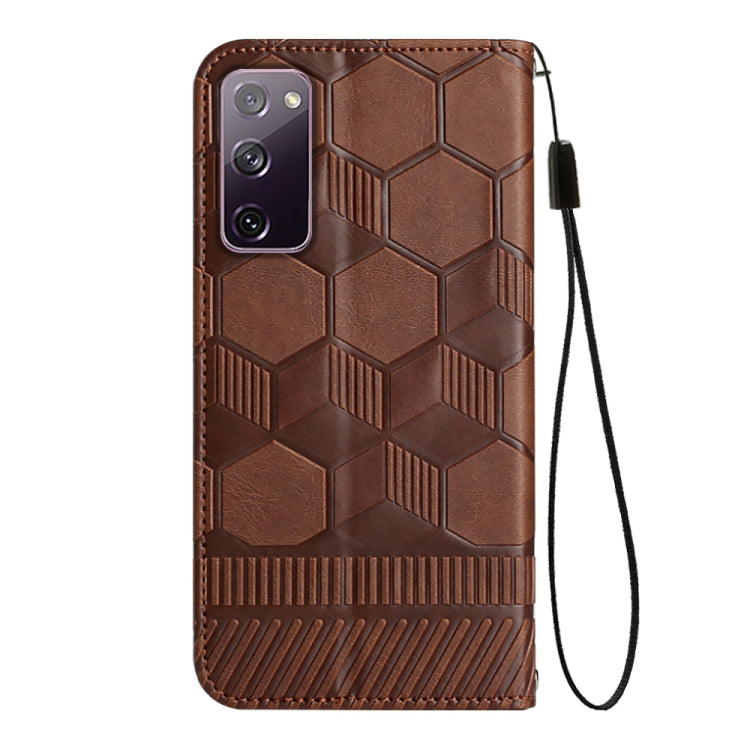 For Samsung Galaxy S20 FE 2022 / S20 FE 5G&4G / S20 Lite / S20 Fan Edition Football Texture Magnetic Leather Flip Phone Case
