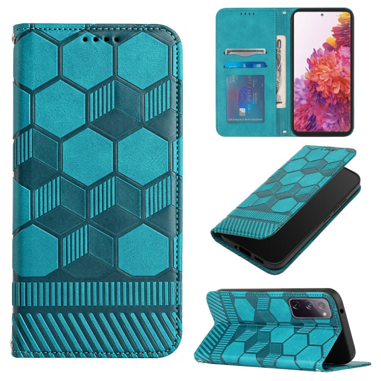 For Samsung Galaxy S20 FE 2022 / S20 FE 5G&4G / S20 Lite / S20 Fan Edition Football Texture Magnetic Leather Flip Phone Case