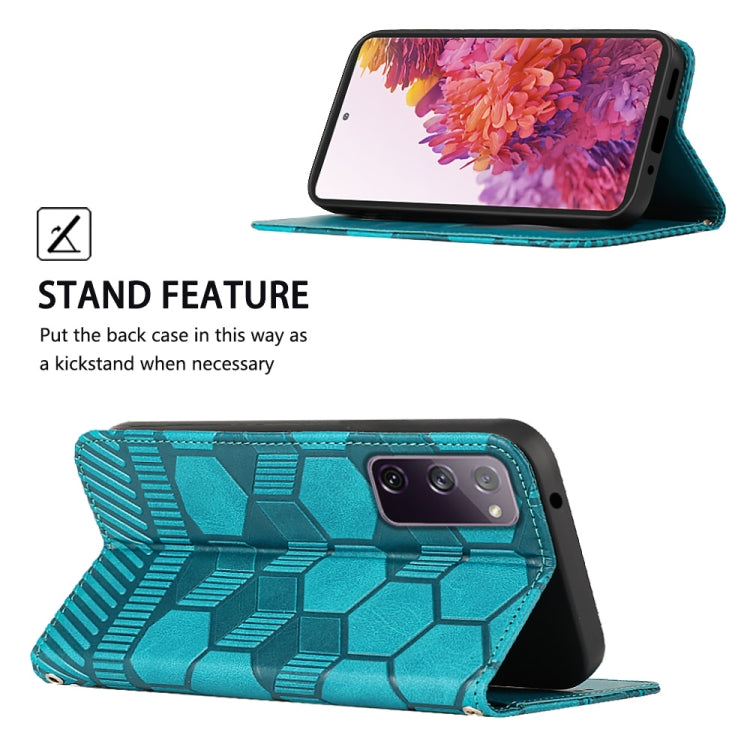 For Samsung Galaxy S20 FE 2022 / S20 FE 5G&4G / S20 Lite / S20 Fan Edition Football Texture Magnetic Leather Flip Phone Case