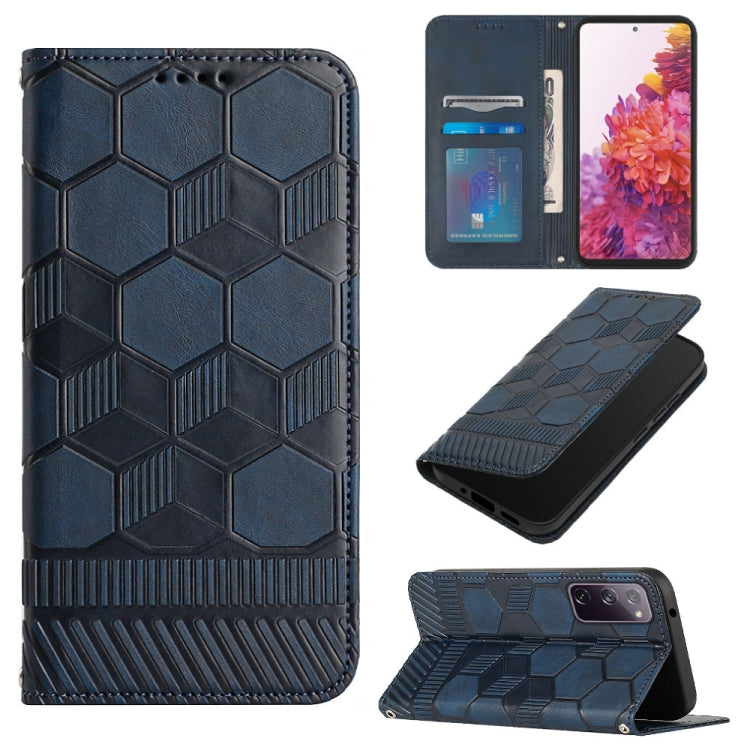 For Samsung Galaxy S20 FE 2022 / S20 FE 5G&4G / S20 Lite / S20 Fan Edition Football Texture Magnetic Leather Flip Phone Case